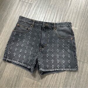 Isabel Marant Celsa Shorts Grey high waist distressed FR 36=US 26